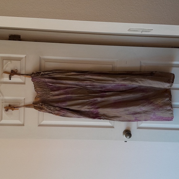 Vintage hippie boho tie dye maxi dress bohemian Retro - Picture 3 of 5